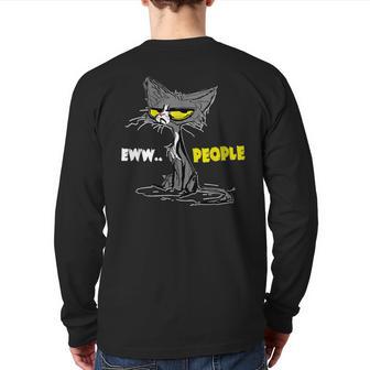 Kitty Eww People Kitten Cat Back Print Long Sleeve T-shirt - Monsterry UK