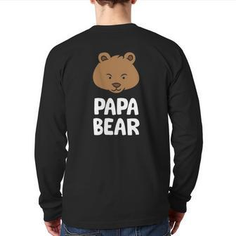 Papa Bear Boys Papa Bear Cute Papa Bear Back Print Long Sleeve T-shirt | Mazezy