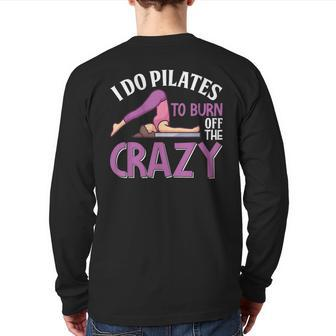 Pilates Saying Pilates Trainer Contrology Instructor Back Print Long Sleeve T-shirt - Monsterry