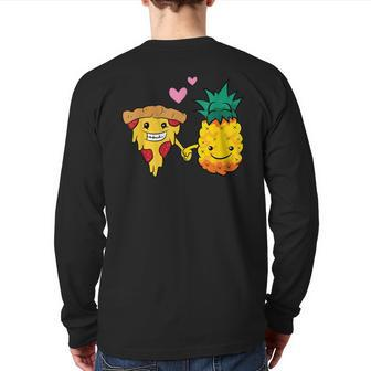 Pizza Hawaii Lover Pineapple Pizza Back Print Long Sleeve T-shirt - Monsterry UK