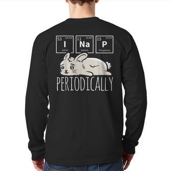 Science I Nap Periodic Table Meme Meh Bunny Rabbit Back Print Long Sleeve T-shirt - Monsterry