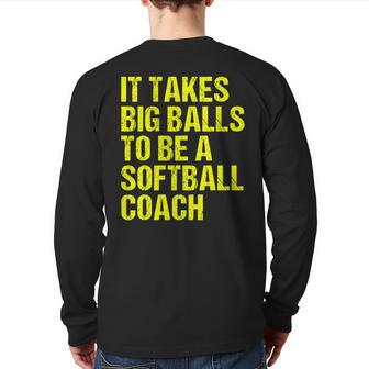 Softball Coach Softball Coach Back Print Long Sleeve T-shirt - Monsterry AU
