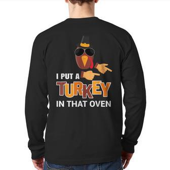 Thanksgiving Pregnancy Announcement For Dad 2020 Back Print Long Sleeve T-shirt | Mazezy