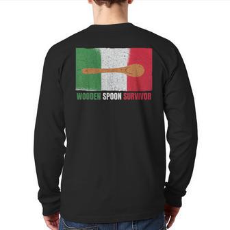 Wooden Spoon Survivor Italian Back Print Long Sleeve T-shirt - Monsterry DE