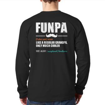 Funpa Like A Regular Grandpa Dad Definition Father's Day Back Print Long Sleeve T-shirt | Mazezy AU