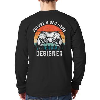 Future Video Game er Developer Gamer Programmer Retro Back Print Long Sleeve T-shirt - Monsterry AU