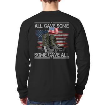 All Gave Some Some Gave All Memorial Day Us Flag Back Print Long Sleeve T-shirt - Monsterry AU