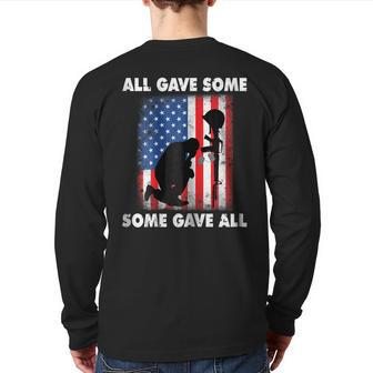 All Gave Some Some Gave All Veteran & Memorial's Day Back Print Long Sleeve T-shirt | Mazezy