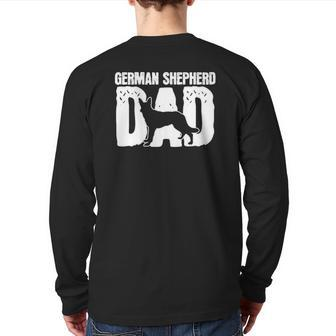 German Shepherd Dad Dog Lover Father's Day Back Print Long Sleeve T-shirt | Mazezy