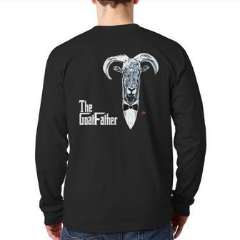 The Goatfather Goat Father Lovers Back Print Long Sleeve T-shirt | Mazezy