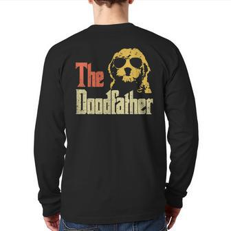 Goldendoodle Dad The Doodfather Vintage Back Print Long Sleeve T-shirt | Mazezy