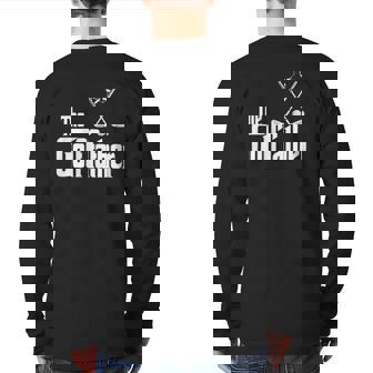 The Golffather Golf Father Golfing Father's Day Back Print Long Sleeve T-shirt | Mazezy