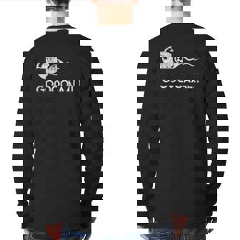 Gooooaal Soccer Expectant Father Back Print Long Sleeve T-shirt | Mazezy