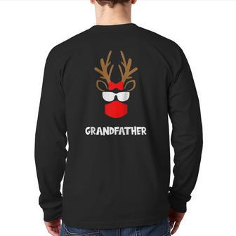 Grandfather Reindeer Christmas Family Matching Raglan Baseball Tee Back Print Long Sleeve T-shirt | Mazezy