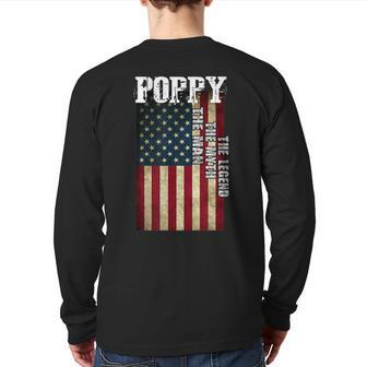 Grandpa Poppy The Man Back Print Long Sleeve T-shirt | Mazezy