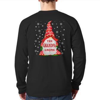 The Grandpa Gnome Christmas Matching Family Xmas Holiday Back Print Long Sleeve T-shirt | Mazezy
