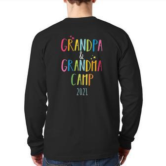 Grandparents Camp 2021 Cousins Summer Vacation Back Print Long Sleeve T-shirt | Mazezy