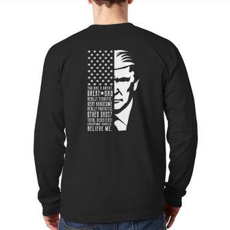 You Are Great Great Dad Trump Father's Day Back Print Long Sleeve T-shirt | Mazezy CA