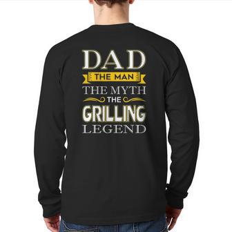 Grill Dad S For Grilling Dads Back Print Long Sleeve T-shirt | Mazezy