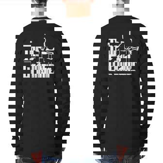 The Grillfather Dad Chef Grilling Grill Master Bbq Fathers Back Print Long Sleeve T-shirt | Mazezy