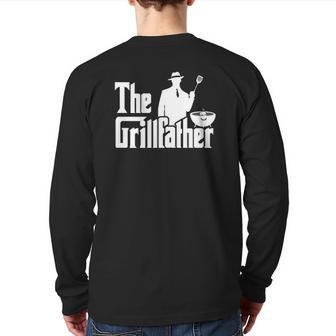 The Grillfather Bbq Grilling For Grill Master Back Print Long Sleeve T-shirt | Mazezy