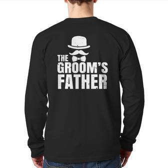 The Groom's Father Wedding Costume Father Of The Groom Back Print Long Sleeve T-shirt | Mazezy