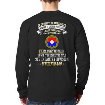 Grumpy Old 9Th Infantry Division Veteran Day Military Xmas Back Print Long Sleeve T-shirt | Mazezy