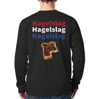 Hagelslag Breakfast Foods Word Dutch Cuisine Back Print Long Sleeve T-shirt - Monsterry AU