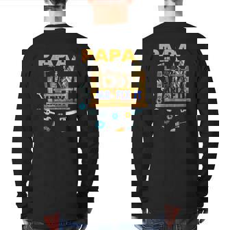 Happy Father's Day Papa Mr Fix It For Dad Papa Father Back Print Long Sleeve T-shirt | Mazezy