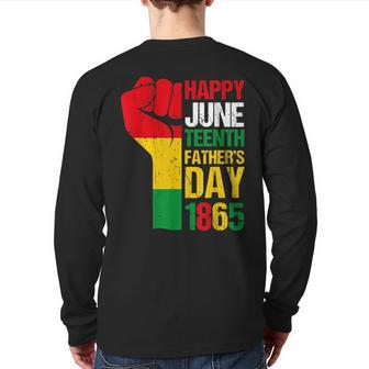 Happy Junenth Father's Day 1865 Black Dad Happy Holiday Back Print Long Sleeve T-shirt | Mazezy
