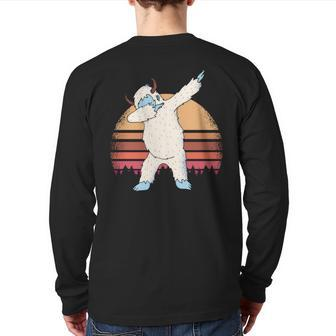 Himalayan Yeti Doing The Dab Dance Graphic Back Print Long Sleeve T-shirt - Monsterry UK