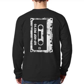 Hip Hop Rap Mixtape Cassette Dj Retro 90S Vintage Cassette Back Print Long Sleeve T-shirt - Monsterry AU