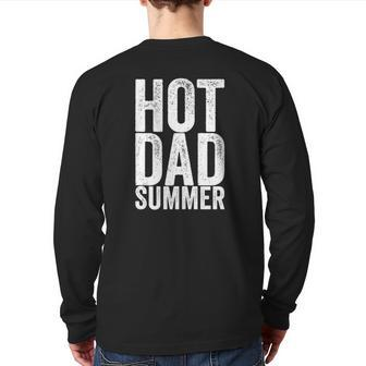 Hot Dad Summer Outdoor Adventure Back Print Long Sleeve T-shirt | Mazezy