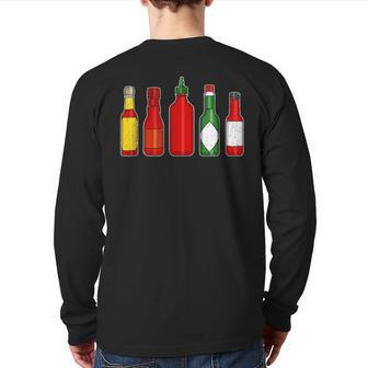 Hot Sauces I Mexican Food Lover Back Print Long Sleeve T-shirt - Monsterry UK