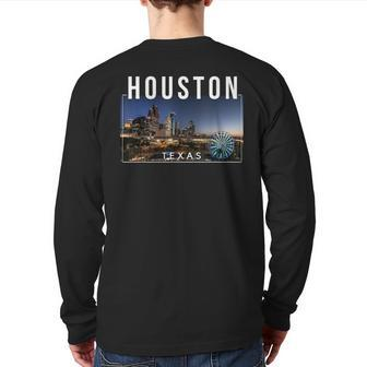 Houston Texas H-Town The Big H Back Print Long Sleeve T-shirt - Monsterry AU