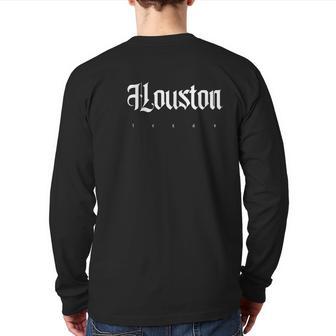 Houston Texas Novelty Back Print Long Sleeve T-shirt - Monsterry AU