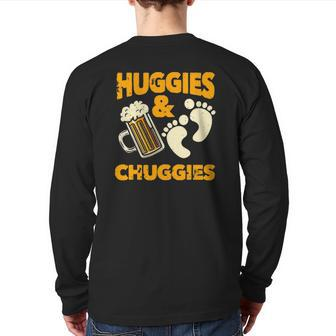 Huggies And Chuggies Future Father Party Back Print Long Sleeve T-shirt | Mazezy