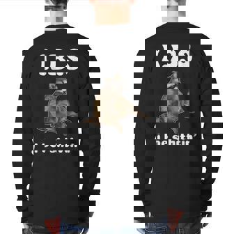 Ibs I Be Shittin' Cute Raccoon Back Print Long Sleeve T-shirt - Monsterry