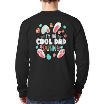I'm The Cool Dad Bunny Matching Family Easter Party Back Print Long Sleeve T-shirt | Mazezy
