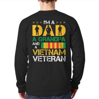 I'm A Dad A Grandpa And A Vietnam Veteran Christmas Back Print Long Sleeve T-shirt - Monsterry
