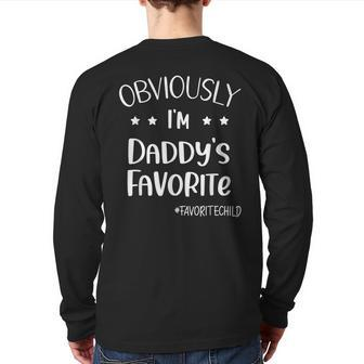 I'm My Dad's Favorite Daughterson Child Back Print Long Sleeve T-shirt | Mazezy