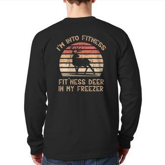 I'm Into Fitness Fit'ness Deer In My Freezer Back Print Long Sleeve T-shirt | Mazezy