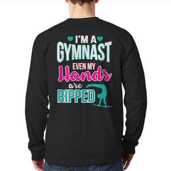 I'm A Gymnast Even My Hands Are Ripped Back Print Long Sleeve T-shirt - Monsterry AU