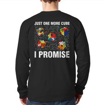 I'm Just Here To Solve Cubes Math Lover Speed Cubing Back Print Long Sleeve T-shirt - Monsterry DE