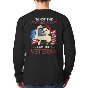 I’M Not The Veteran’S Wife I Am The Veteran Tee Back Print Long Sleeve T-shirt | Mazezy