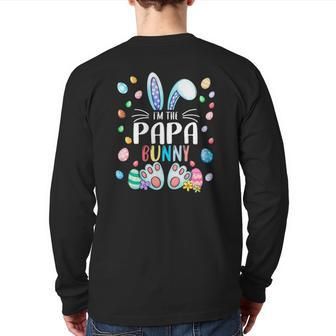 I'm The Papa Bunny Easter Day Family Matching Outfits Back Print Long Sleeve T-shirt | Mazezy