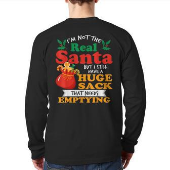 Inappropriate I Have A Big Package For You Dirty Santa Back Print Long Sleeve T-shirt - Thegiftio UK