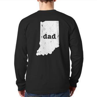 Indiana Dad To Dad From Daughter Dad Back Print Long Sleeve T-shirt | Mazezy