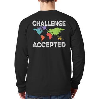 International World Flags Flags World Map Back Print Long Sleeve T-shirt - Monsterry UK