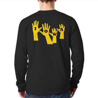 Iowa Football Iowa Waves Back Print Long Sleeve T-shirt - Monsterry UK